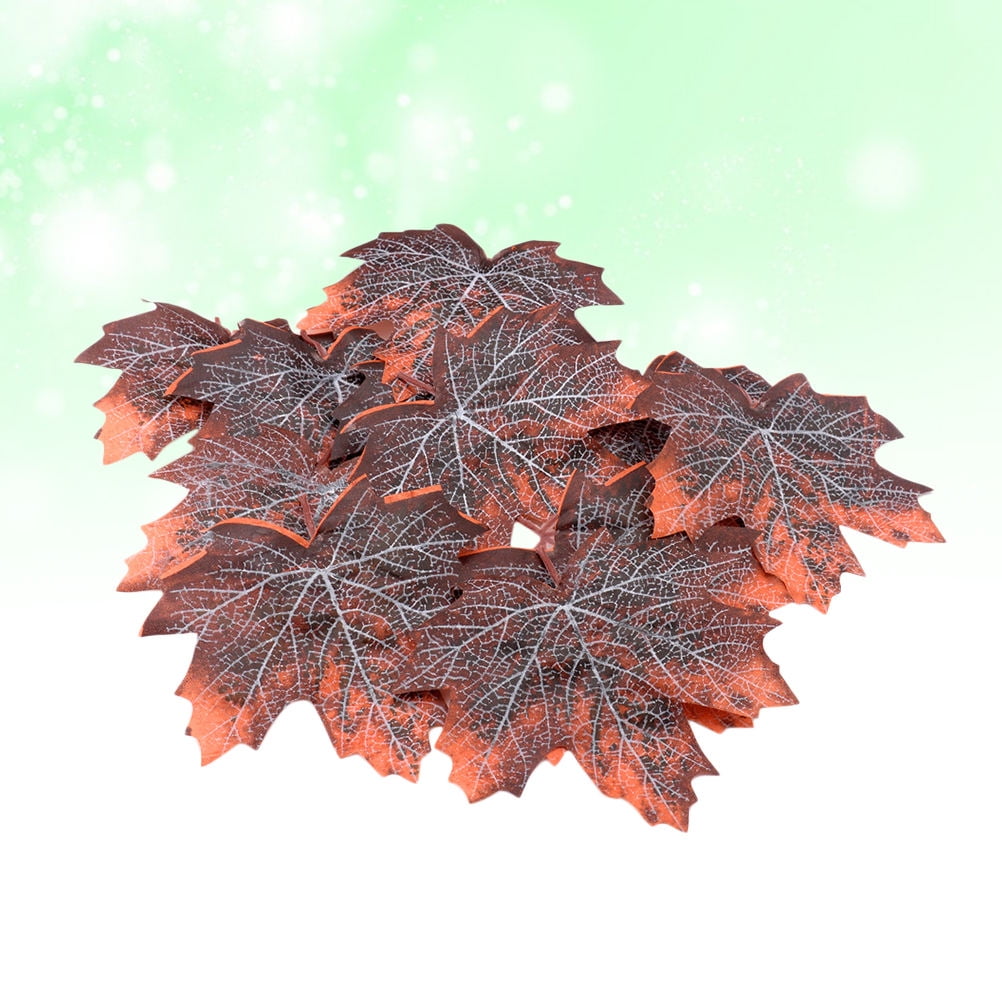 LOLIPPYY 12-Piece Assorted Color Maple Leaf Decorations for Snake Cages, Realistic Leaves for