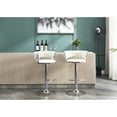 thumbnail image 7 of Bar Stools Of 2 In Cream, Base With Footrest, Adjustable Height, Velvet Seat, Swivel For Style Cream (2), Metal Base, Comfortable And Stylish Seating Various Venues, 7 of 7