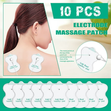 10Pcs Electrode Patch Massage Instrument Acupuncture Therapy Replacement Pads