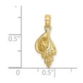 thumbnail image 4 of Auriga Fine Jewelry 10K Yellow Gold 3-D Mini Precious Wentletrap Shell Charm for Women (L-14.5 mm, W-8.5 mm), 4 of 7