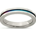 thumbnail image 1 of Titanium Edward Mirell Gray Multi-Anodized Flat 4mm Band (Size 11) Made In United States emr172-4mm-11, 1 of 5