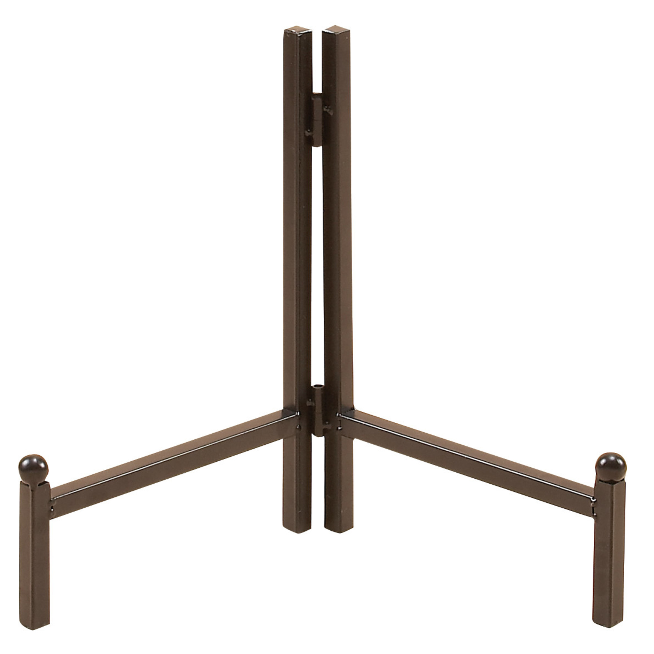 DecMode 12" x 11" Black Metal Tabletop Triangle Easel with Foldable Stand, 1-Piece