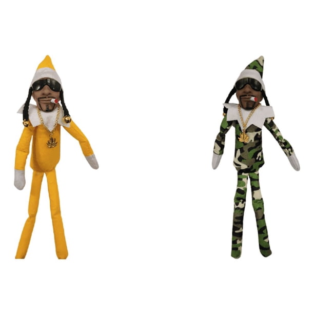 11,81 pulgadas lindo muñeco de elfo navideño figura de peluche navideña adorno de juguete (amarillo)