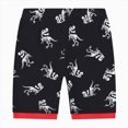 thumbnail image 6 of NOLDARES Infant Baby Boys Shorts Sets Clothes 2pcs Summer Outfit Vibrant Graphic Short Sleeve Tee Shirt Comfy Shorts Pockets(Black,130), 6 of 9