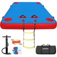 thumbnail image 1 of Inflatable Floating Dock Swim Air Platform Island Raft Mat for Lake Pool Beach Ocean with Rope Ladder, Non-Slip Surface, 1 of 5