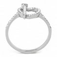 thumbnail image 3 of Womens Silver Rings High polished (no plating) 316L Stainless Steel Ring with AAA Grade CZ in Clear DA052, 3 of 5