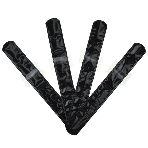 HOMEFORD Corsage Slap Wristlet Party Favor, 1-1/8-inch x 9-inch, 4-count, Black