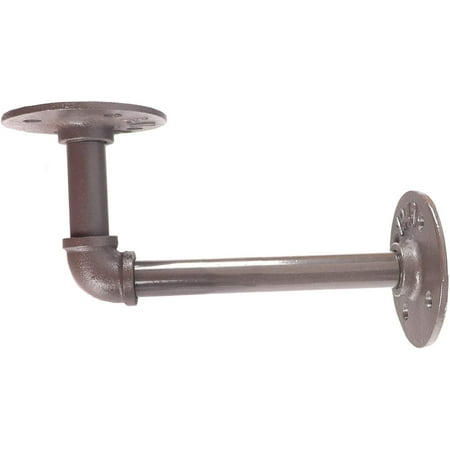 

ATT Rustic Floating Shelf Brackets Industrial Iron Pipe Shelf Brackets 20mm Diameter 2 Pack In Grey