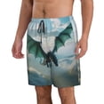 thumbnail image 2 of Fotbe Cloud Sky Green Dragon Trajes de Baño Estampados para Hombre, Shorts de Verano de Secado Rápido, Ropa de Playa, Bañadores-3X-Large, 2 of 6