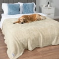 thumbnail image 4 of PetAmi Fluffy Waterproof Dog Blanket for Bed Large Dogs, Soft Warm Pet Sherpa Throw Pee Proof Couch Cover, Reversible Cat Blanket Sofa Crate Kennel Protector, Washable Mat (Beige Cream, 60x80), 4 of 10