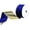 Deep Blue/Gold, variant on Christmas Velvet and Metallic Back Wired Ribbon, 2-1/2-Inch 10-Yard - Deep Blue/Silver