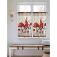 thumbnail image 2 of Red Gnomes Mushrooms Living Room Curtains 2 Panel, Spring Floral Watercolor Botanical Vintage Cafe Window Treatment, Farmhouse Bedroom Bathroom Kitchen Curtains Drapes 104"x54", 2 of 6