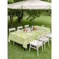 thumbnail image 5 of 52x70 Inch Outdoor Tablecloth with Umbrella Hole Zipper Rectangle Green Flower Rectangular Tablecloths Outside Waterproof Daisy Floral Silhouette Nature Patterns Patio Table Cover for Picnic Party, 5 of 8