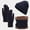 Navy, variant on Yoodem Hat and Scarf Set for Women Hat and Scarf Set for Women Scarf Gloves Hat Set for Teen Girls Women&men Autumn Warm Wool Hat Scarf Gloves Three Hat and Gloves for Women Black One Size