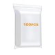 thumbnail image 1 of Foopama 100 bolsas de plástico con cierre de polietileno transparente de 8.0 x 10.0 in de grosor, con cierre de cremallera, duraderas, 2,4 mil, tarjetas fotográficas, sobres, aperitivos, semillas, bol, 1 of 1