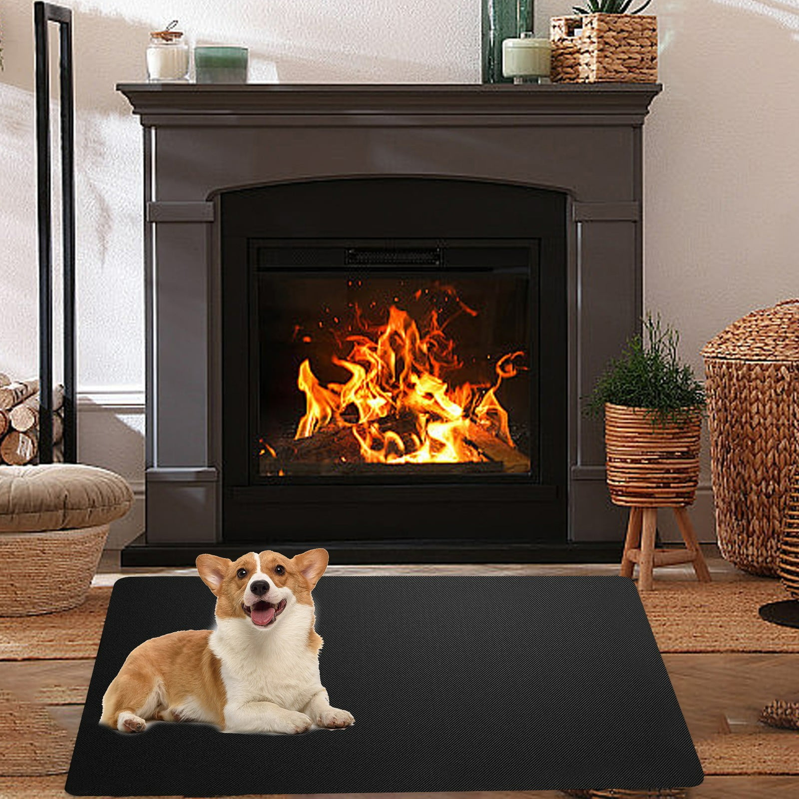 Indoor Fireplace Mats,Flame Retardant BBQ Grill Mats Multi-Purpose Insulated Defend Floors from Sparks Outdoor