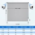 thumbnail image 3 of Heynemo 6'x 8' Outdoor Roller Shade, Cordless Patio Shade with Crank Handle, 95% UV Protection Outdoor Blind for Porch, Gazebo, Pergola, Gray, 3 of 10