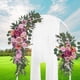 thumbnail image 3 of Arco de boda con flores, guirnalda floral, fondo, flores de seda, flores artificiales, guirnalda Violeta, 3 of 6