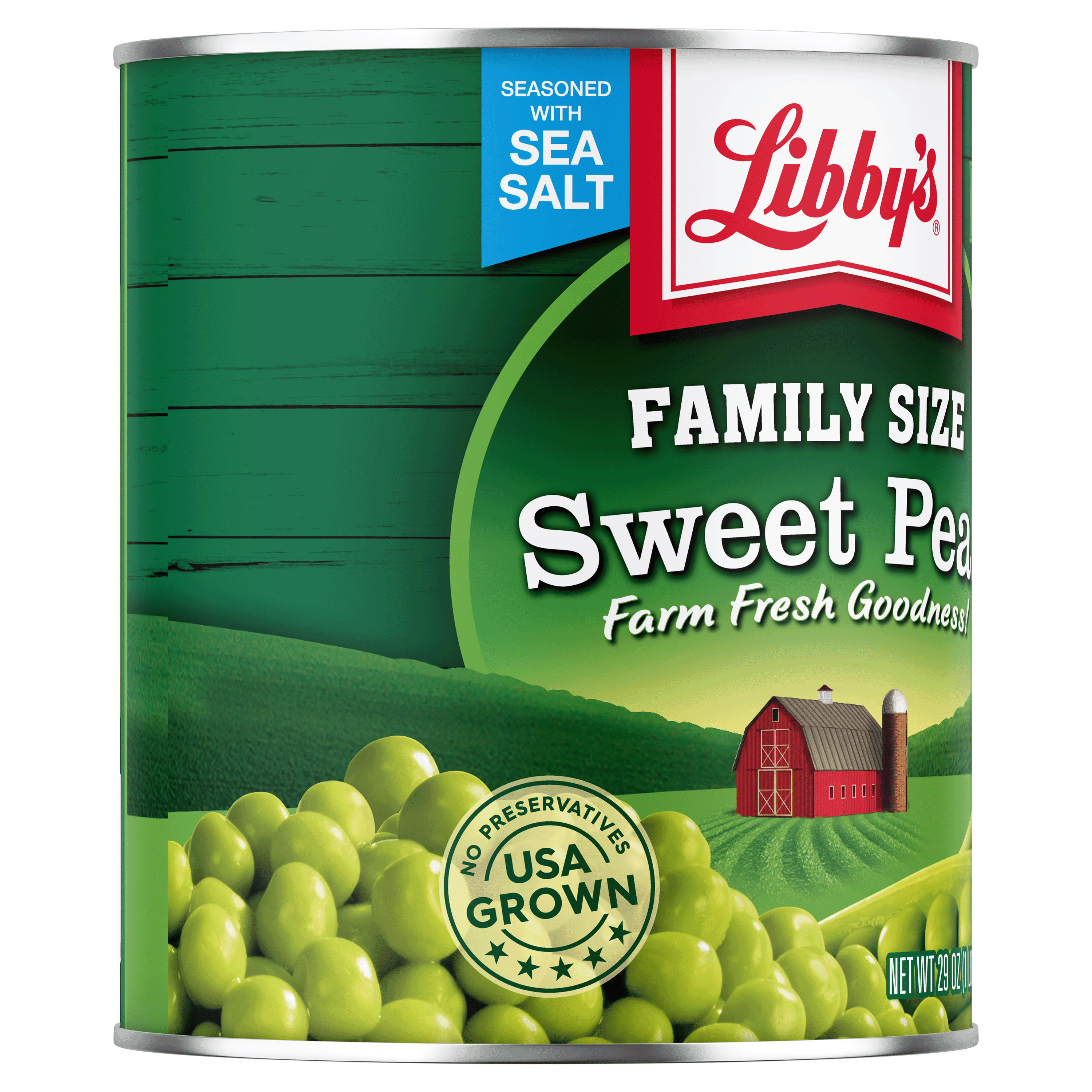 (12 pack) Libby's Sweet Peas, Canned Vegetables, 29 oz