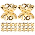 thumbnail image 1 of OULII 50Pcs Metal Bead End Caps with Double Sided Hollow Design for DIY Making Plated Color, 1 of 8