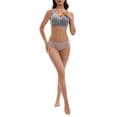 thumbnail image 2 of INSPIRE CHIC Women's Bras Back to School Plus Size for Lace Trim Full Coverage Adjustable Strap Soft Cup C 36 Grey, 2 of 4