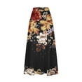 thumbnail image 4 of WXLWZYWL Boho Maxi Skirts for Women Plus Size Trendy Fall 2024 Long Beach Skirts High Waisted Floral Renaissance Skirt with Pockets, 4 of 5