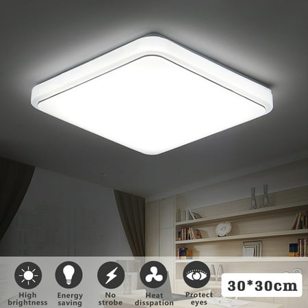 Home Kitchen Square Led Ceiling Light Flush Mount Home Supplies 24w 1000lm Ceiling Down Light Fixture Lamp For Home Kitchen Dining Living Room