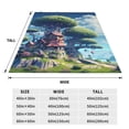thumbnail image 3 of Balery Fantasy Treehouse Planet Scene Manta de Felpa Suave y Acogedora – Cobija de Franela Aterciopelada para Cama, Lavable y Cálida para Sofá, Mascotas, Transpirable-60"x50", 3 of 7