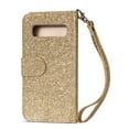 thumbnail image 5 of Samsung Galaxy S10 Case, Dteck Bling Glitter PU Leather Zipper Wallet Case Cover With Hand Strap,Gold, 5 of 5