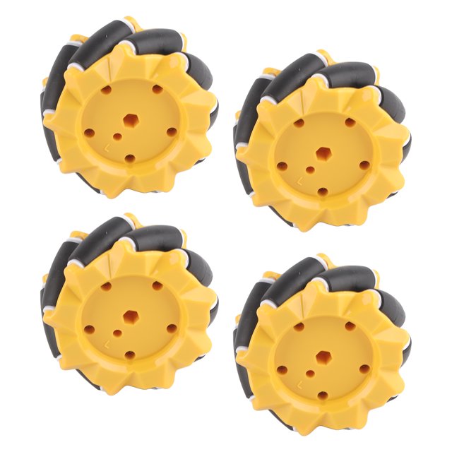 Omni-Directional Wheel, Artificial Wheel Shape Three-dimensional Omni Wheel Yellow And Black For Smart Car