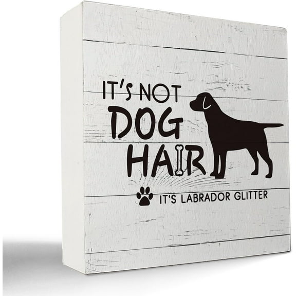 Zomyto 5x5 Inches Labrador Retriever Wood Box Sign,Black lab Gifts,Labrador Retriever Gifts,Dog Decor,