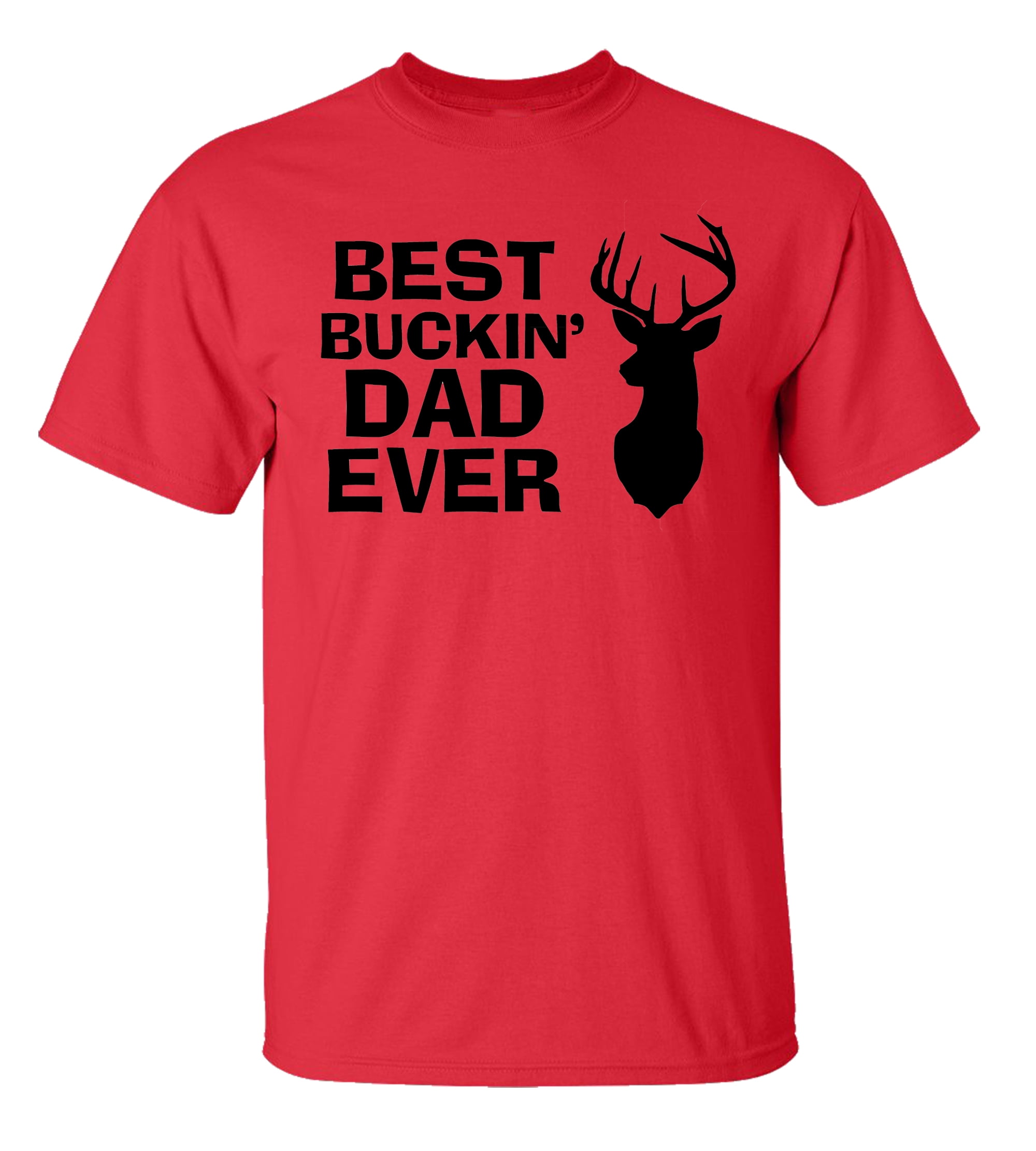 Funny Father's Day Best Buckin Dad Ever Adult Short Sleeve Tee Shirt Charcoal - Bild 14 von 29
