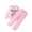 Pink, variant on Gunia Kids Girls Spring Summer Outfits Casual Letter Print Long Sleeve Top Pants Playwear Two Piece Leisure Clothes Set Cute Outfit For Girl 3-7Y