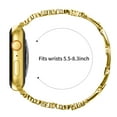 thumbnail image 2 of XIHAMA 14mm Clover & Mother-of-Pearl Watch Band for Women, Compatible with Apple Watch 38/40/41/42mm Series 1-10, Stainless Steel Metal Bracelet with Secure Clasp, 2 of 6
