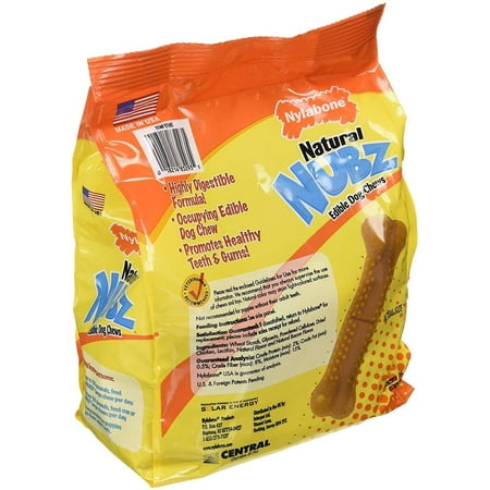 (pack of 2) Nylabone Natural Nubz Edible Dog Chews 22ct. (2.6lb/bag) -Total 5.2lb (Limited Edition)