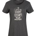 thumbnail image 3 of Instant Message - Life Is Short; Stamp Your Passport - Women's Any Way Dress, 3 of 6