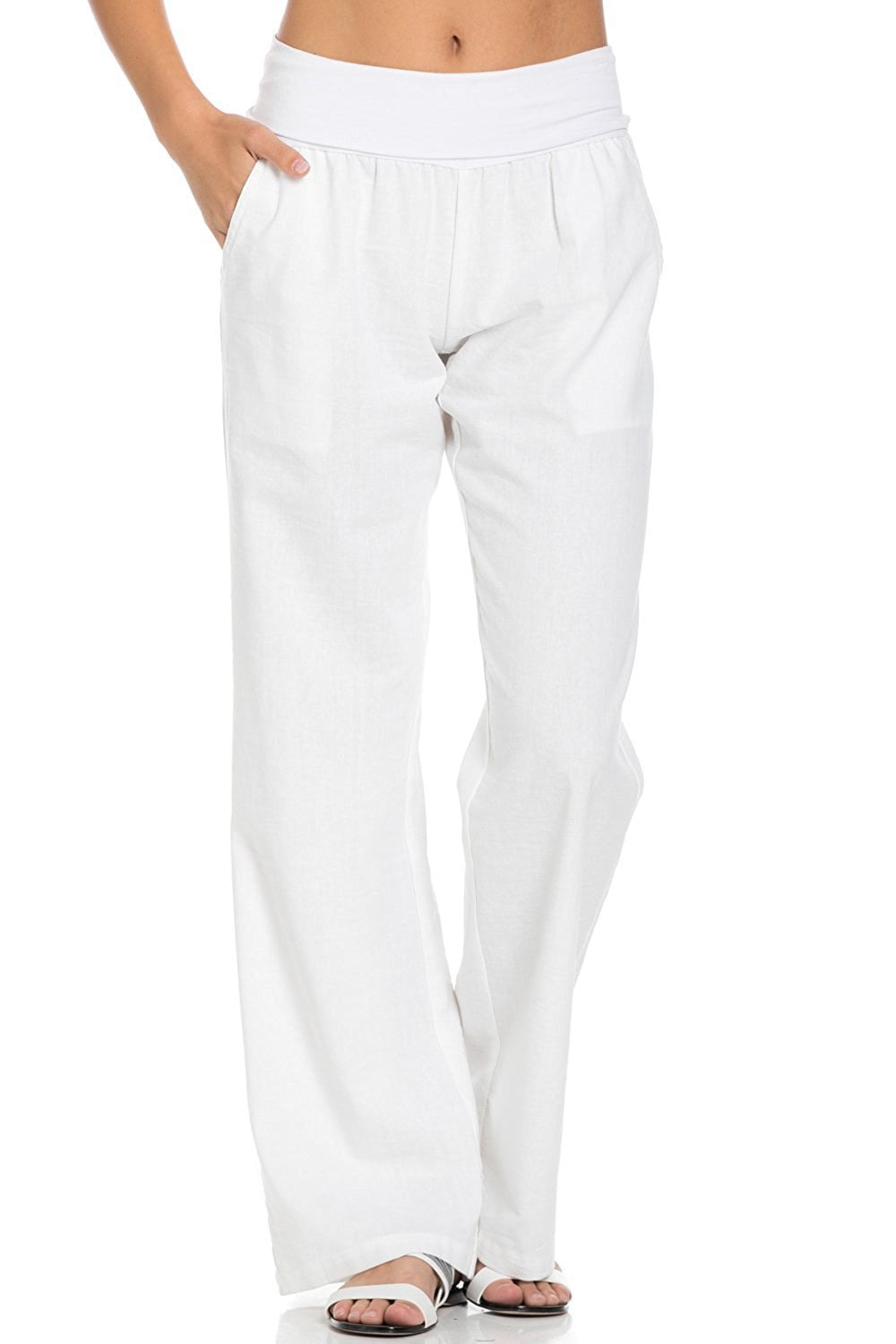 Love Tree Foldover Linen Pants
