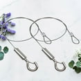 thumbnail image 1 of OUNONA 2Pcs Suspension Wire Rope Safety Hook Silver for Lighting Installation, 1 of 8