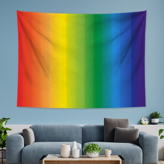 Blingpainting Rainbow Tapestry Colorful Tie Dye Aesthetic Hippie Wall Hanging for Bedroom Living Room Dorm (80x60 inch)