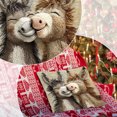 thumbnail image 6 of Embroidered Donkey Throw Pillow Cover, 45cm*45cm Cute Animal Couple Decorative Pillowcase, Cozy Home Decor for Sofa, Bedroom, Unique Gift for Animal Lovers & Housewarming, 6 of 6
