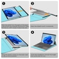 thumbnail image 3 of Protective Case For 13 Inch Microsoft Surface Pro 8 (2021 Release), Portfolio Business Cover with Pocket Stylus Holder, Turquoise, 3 of 7