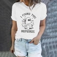 thumbnail image 2 of Gunia Halloween Womens Tshirt Ghost Graphic Print Short Sleeve Crew Neck Casual Holiday Tees Tops Plus Size Shirts Light Gray S-5Xl, 2 of 4