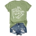 thumbnail image 4 of DHFJKG Women Short Sleeve Summer T Shirts Letter Printed Crew Neck Loose Fit Casual Tee For Teen Girls Trendy Tops, 4 of 5