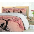 thumbnail image 5 of Ambesonne Pink Duvet Cover Sets, Springtime Blossom, 2-King, Pink Black, 5 of 7
