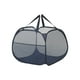 thumbnail image 2 of Hamper con abertura ancha, bolsillo lateral, resistente, plegable, ahorro de espacio, ropa de lavandería, almacenamiento, alta capacidad, fácil de mover, tejido transpirable, para, 2 of 9