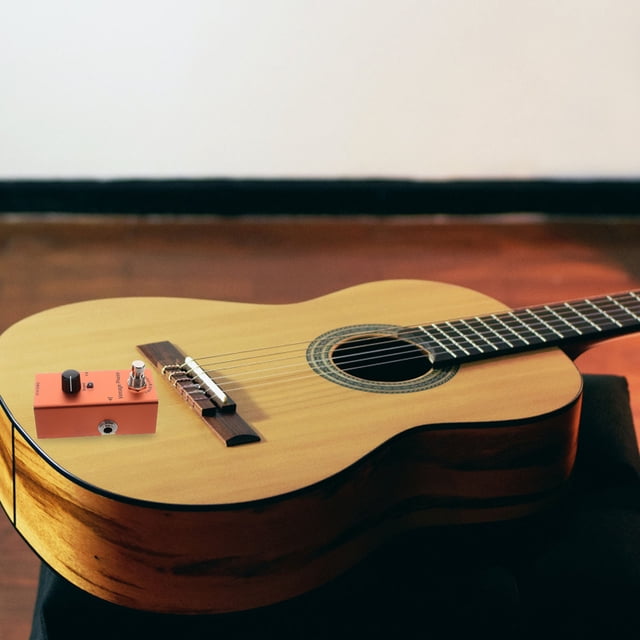 FONWILYO Pédale d'Effets de Guitare Électrique Orange avec Réduction du Bruit True Bypass Design Compact