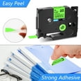 thumbnail image 3 of GREENCYCLE 4PK Compatible for Brother P-touch TZe-D21 TZ-D21 9mm 0.35'' Black on Fluorescent Green Laminated Label Tapes, 3 of 7