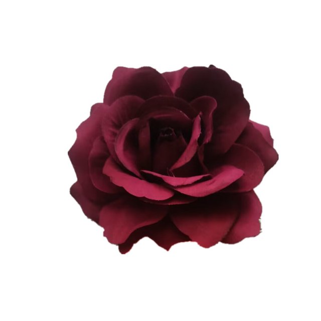 Horquilla de franela hecha a mano para mujer, elegante, rosa, roja, horquilla, pinzas para el pelo, pieza para la cabeza de dama de honor, Clip de flor nupcialRojo vino5pcs