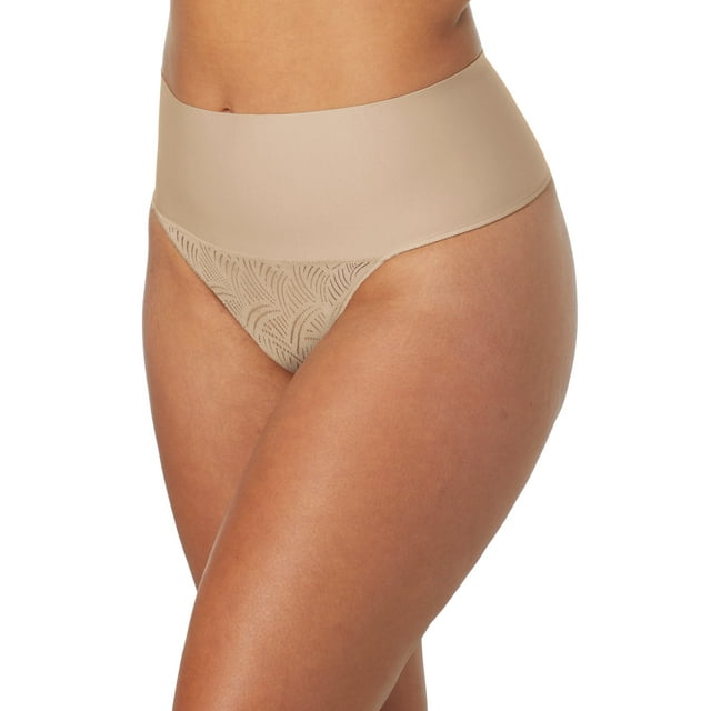 Maidenform String Sculptant pour Femmes avec Confort Frais, S, Dentelle Beige