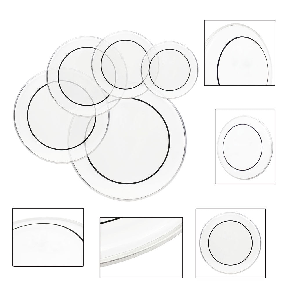 Drum Heads (22", 16", 14", 13", 12") Transparent